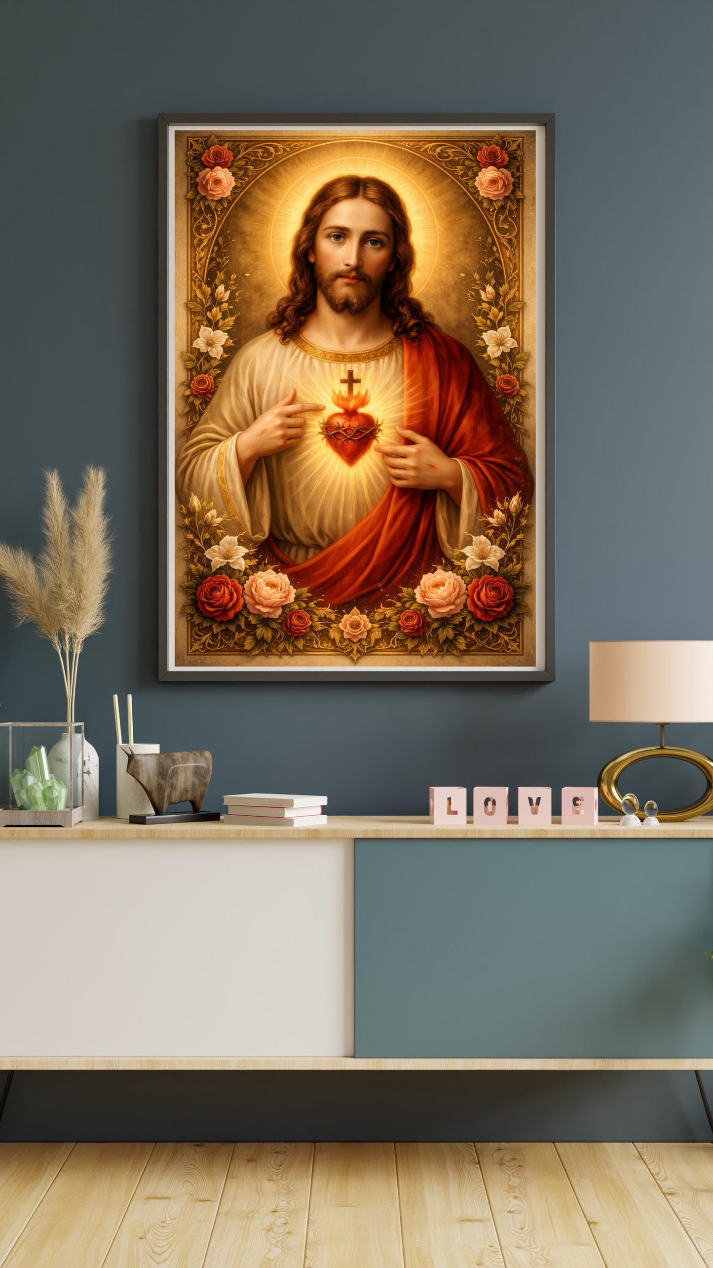 Sacred Heart of Jesus Printable Wall Art: Traditional Catholic Devotional ⬇️ Digital Download