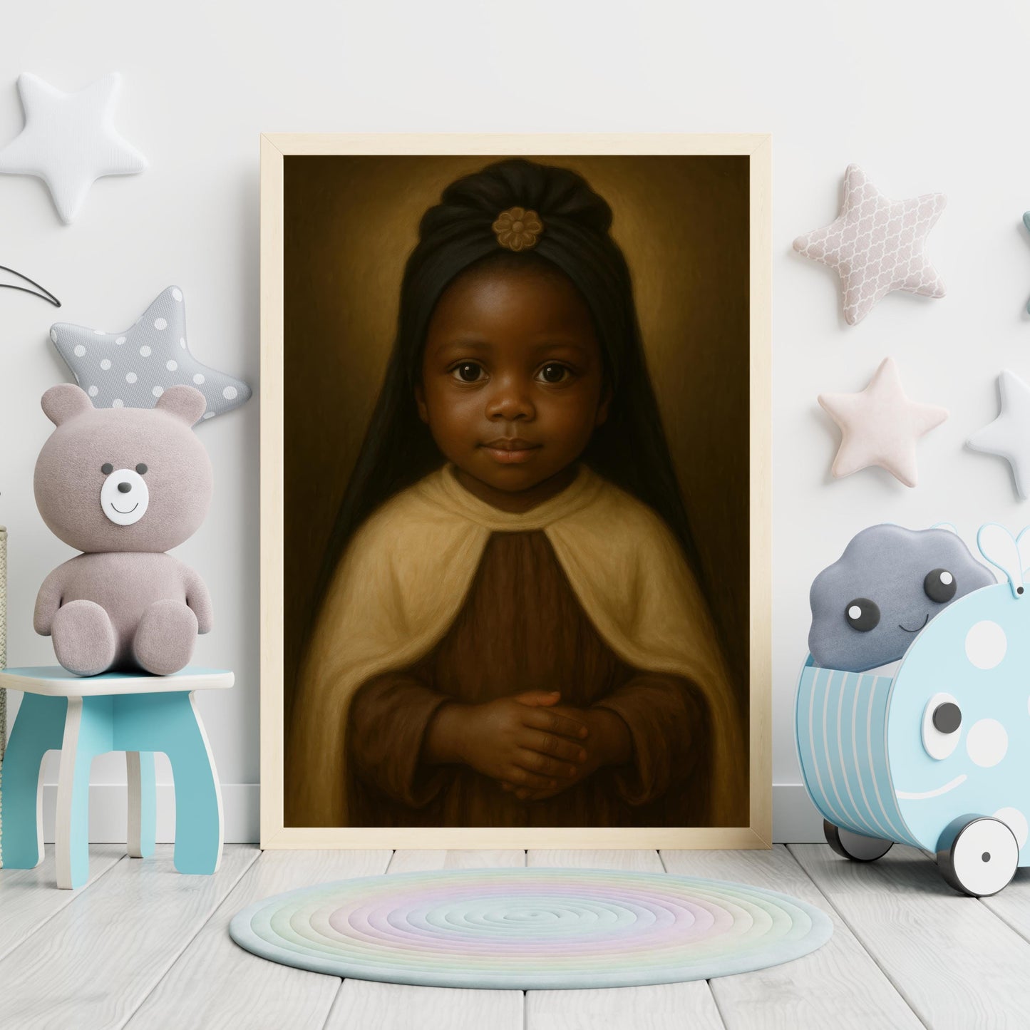 Saint Bakhita Art Print: Baby Saint Josephine Bakhita Catholic Nursery Decor, Baptism, Baby Shower Gift ⬇️ Digital Download