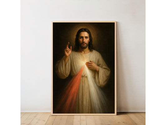 Divine Mercy Jesus Print: Catholic Home Decor, Christian Wall Art ⬇️ Digital Download