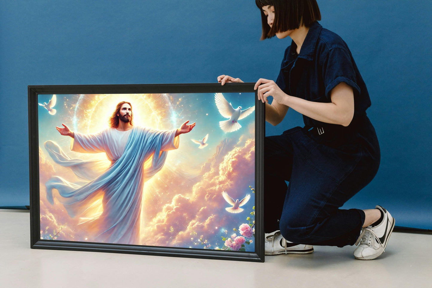 Risen Jesus Art: Christian Easter Wall Decor ⬇️ Digital Download