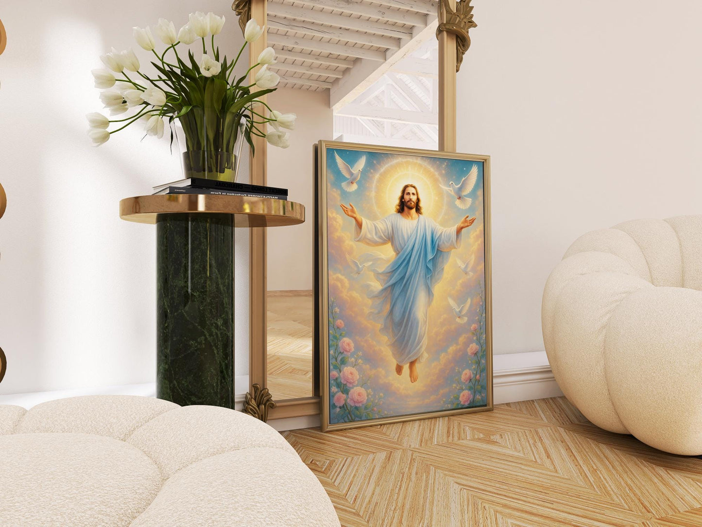 Jesus Christ Risen Poster: Divine Mercy Art ⬇️ Digital Download