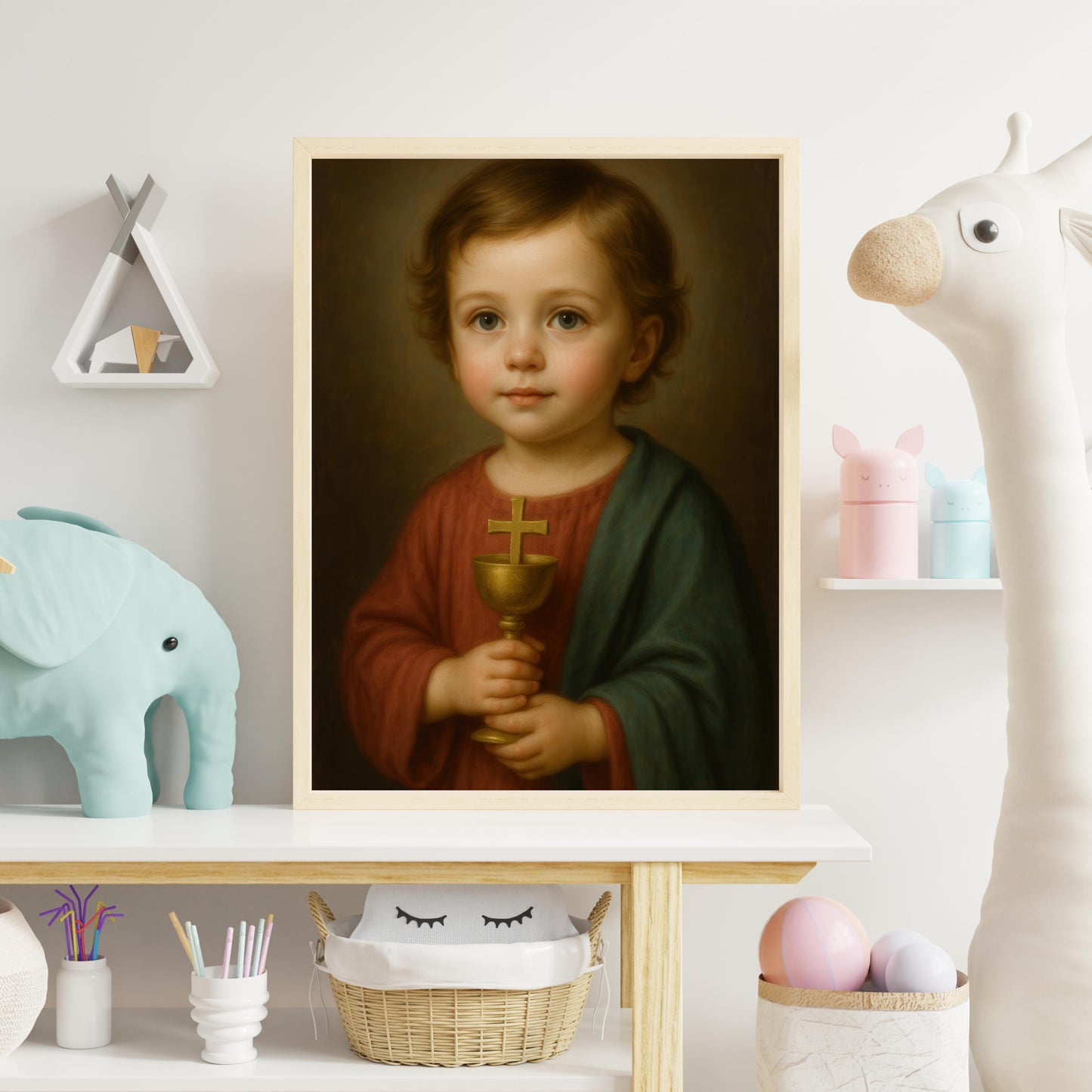 Saint John Print: Baby Saint John the Apostle Catholic Nursery Decor, Baptism Gift, Faith Family Home Decor ⬇️ Digital Download