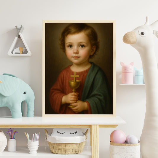 Saint John Print: Baby Saint John the Apostle Catholic Nursery Decor, Baptism Gift, Faith Family Home Decor ⬇️ Digital Download