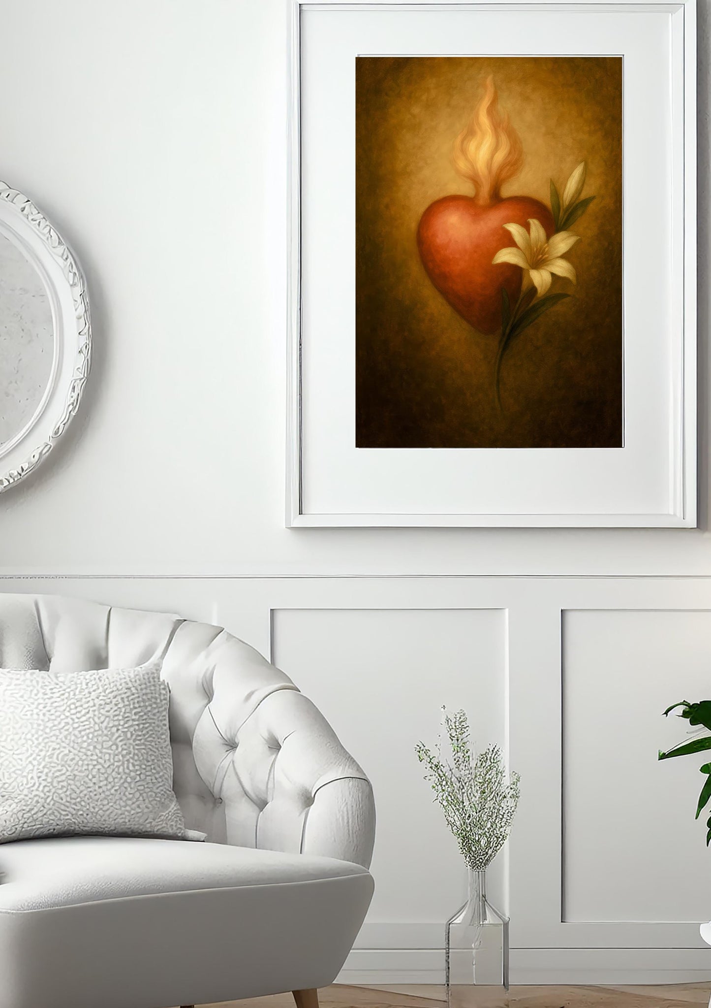 Saint Joseph Sacred Heart Print: Catholic Christian Wall Art Home Decor ⬇️ Digital Download
