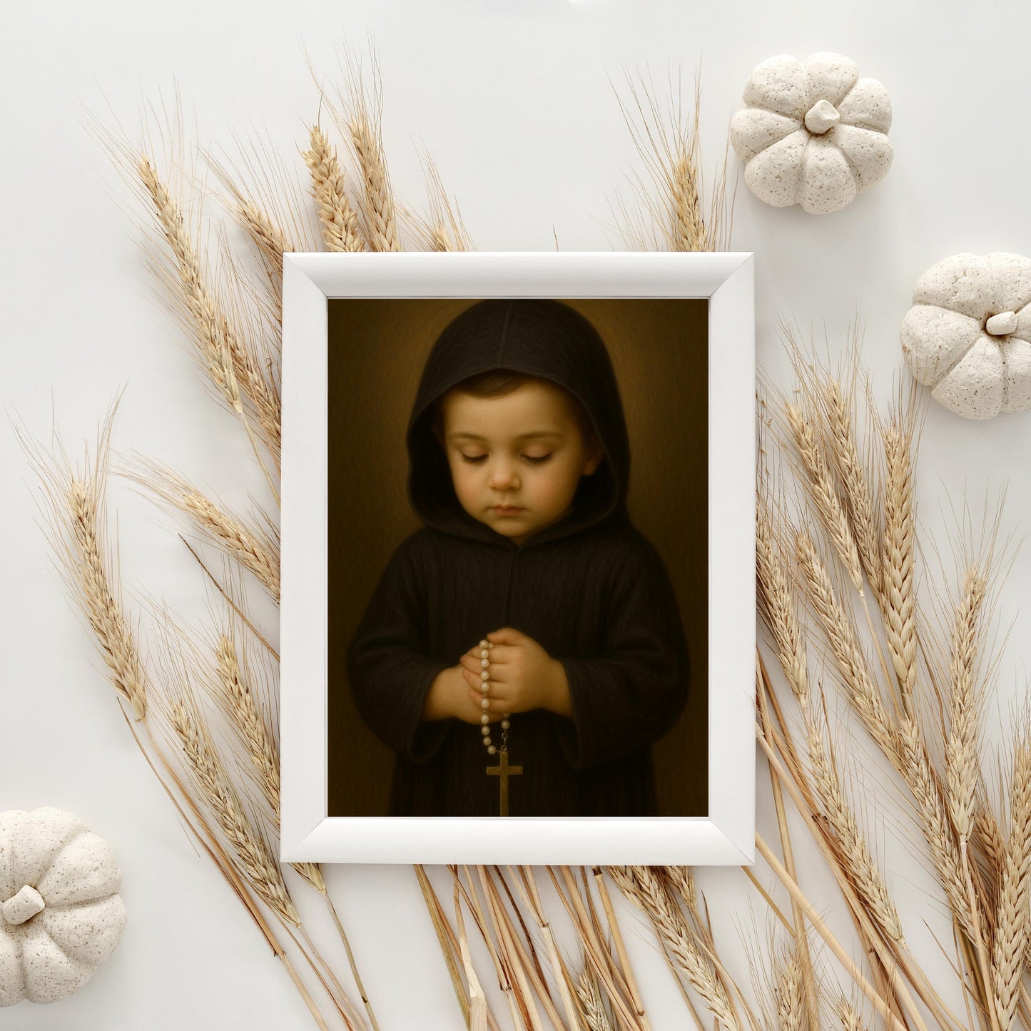 Saint Charbel Art Print: Baby Saint Charbel Catholic Nursery Decor, Baptism, Baby Shower Faith Gift ⬇️ Digital Download