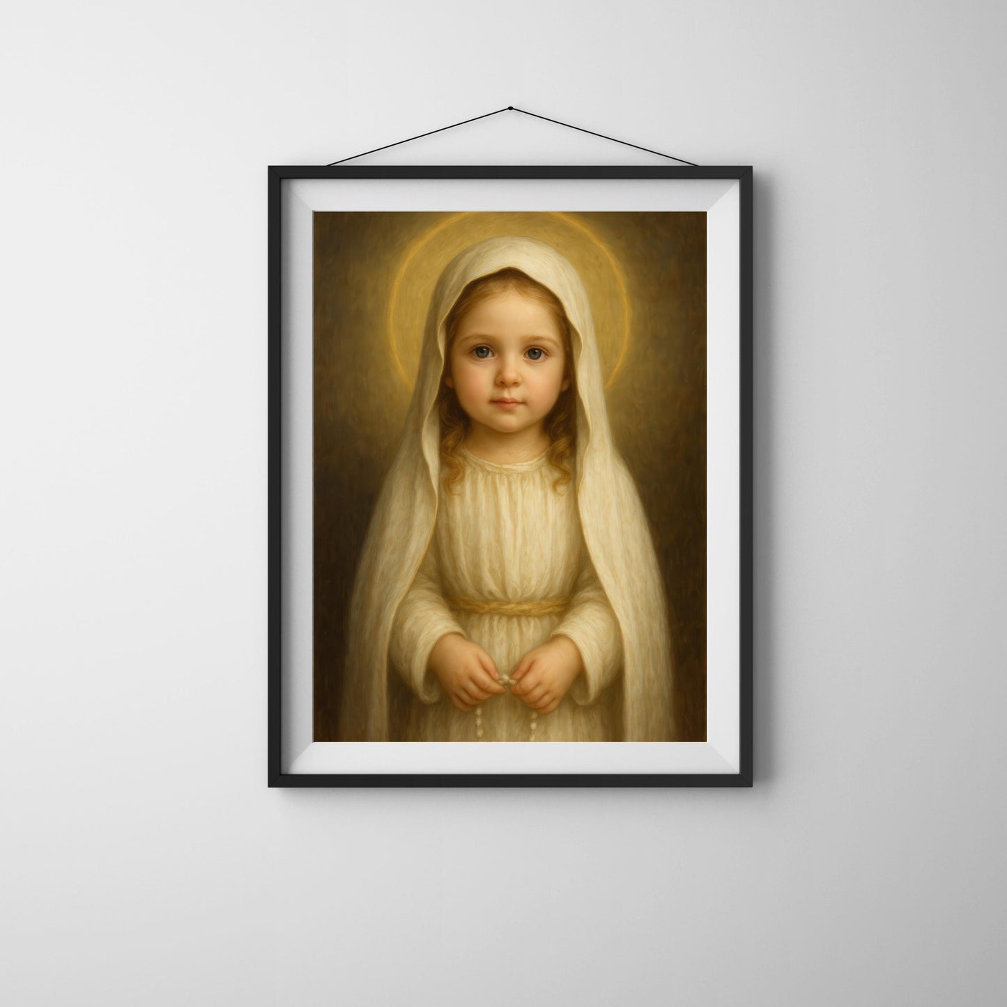 Saint Faustina Art Print: Baby Saint Faustina Catholic Nursery Decor, Divine Mercy, Baptism, Baby Shower Gift ⬇️ Digital Download