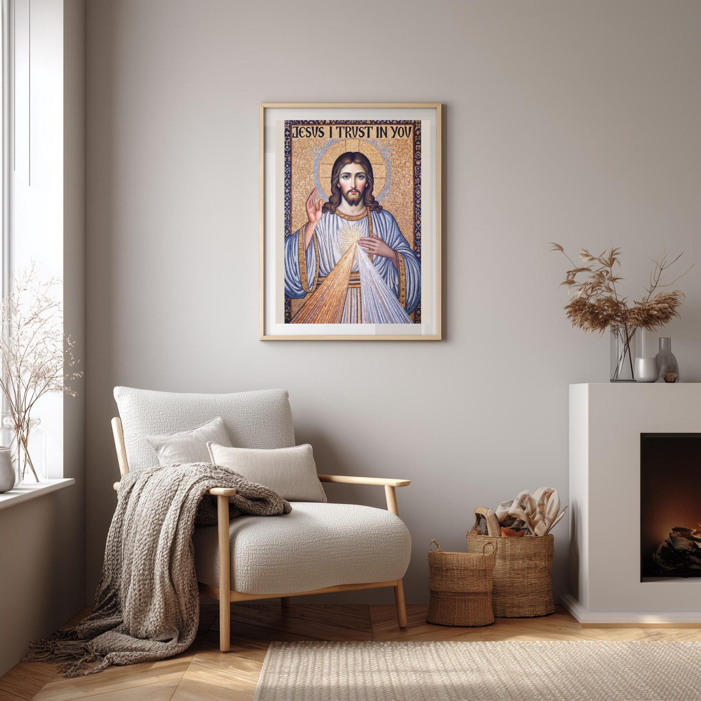 Divine Mercy Jesus Icon Print: Byzantine Catholic Wall Art ⬇️ Digital Download