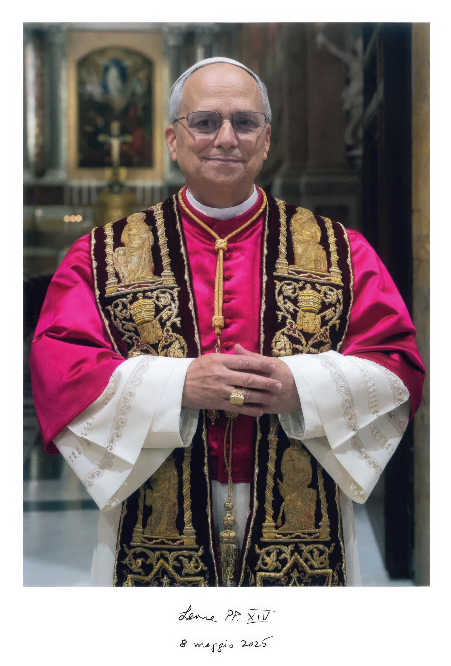 Pope Leo Digital Portrait: Catholic Christian Wall Art Print, Home Decor Faith Gift, Spiritual Portrait ⬇️ Digital Download