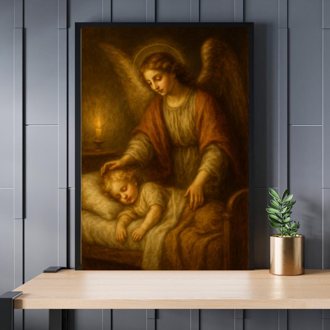 Guardian Angel Art Print: Catholic Child Protection (Digital Download)