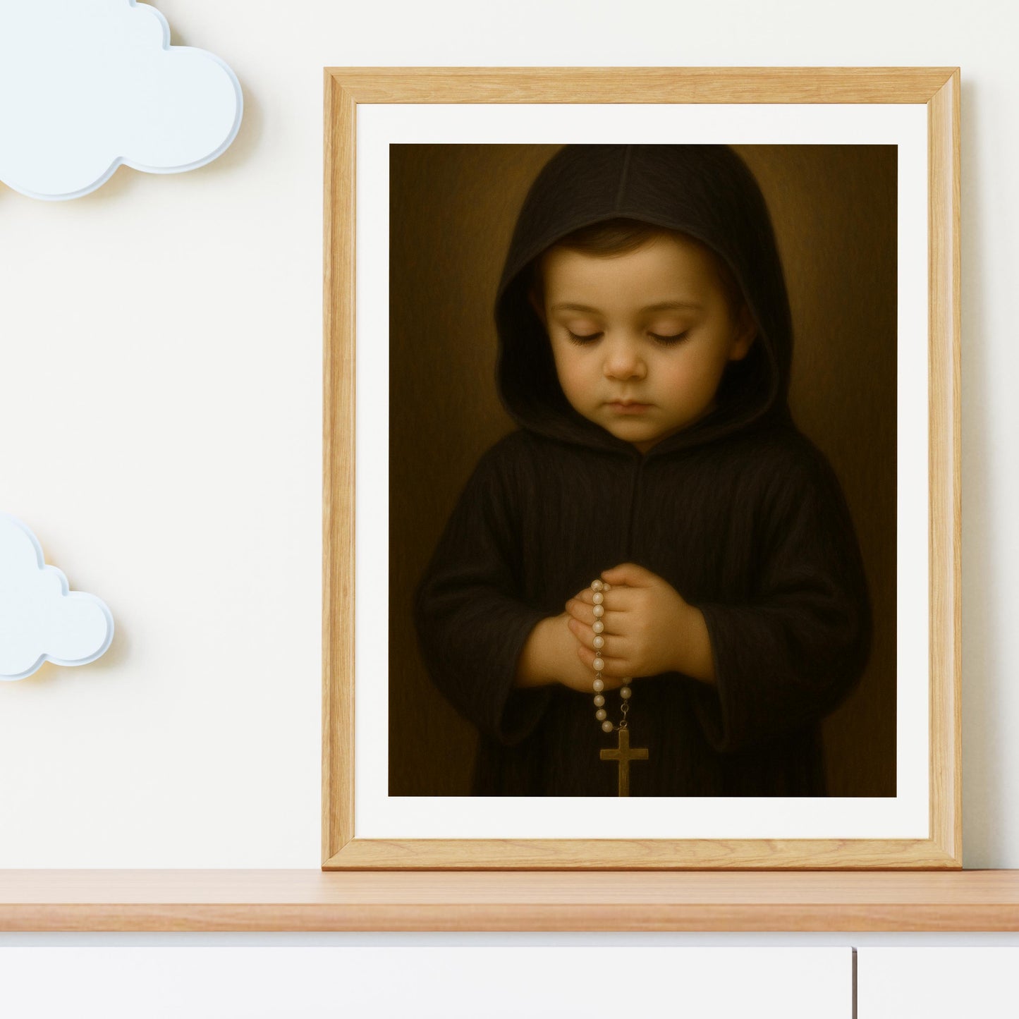 Saint Charbel Art Print: Baby Saint Charbel Catholic Nursery Decor, Baptism, Baby Shower Faith Gift ⬇️ Digital Download