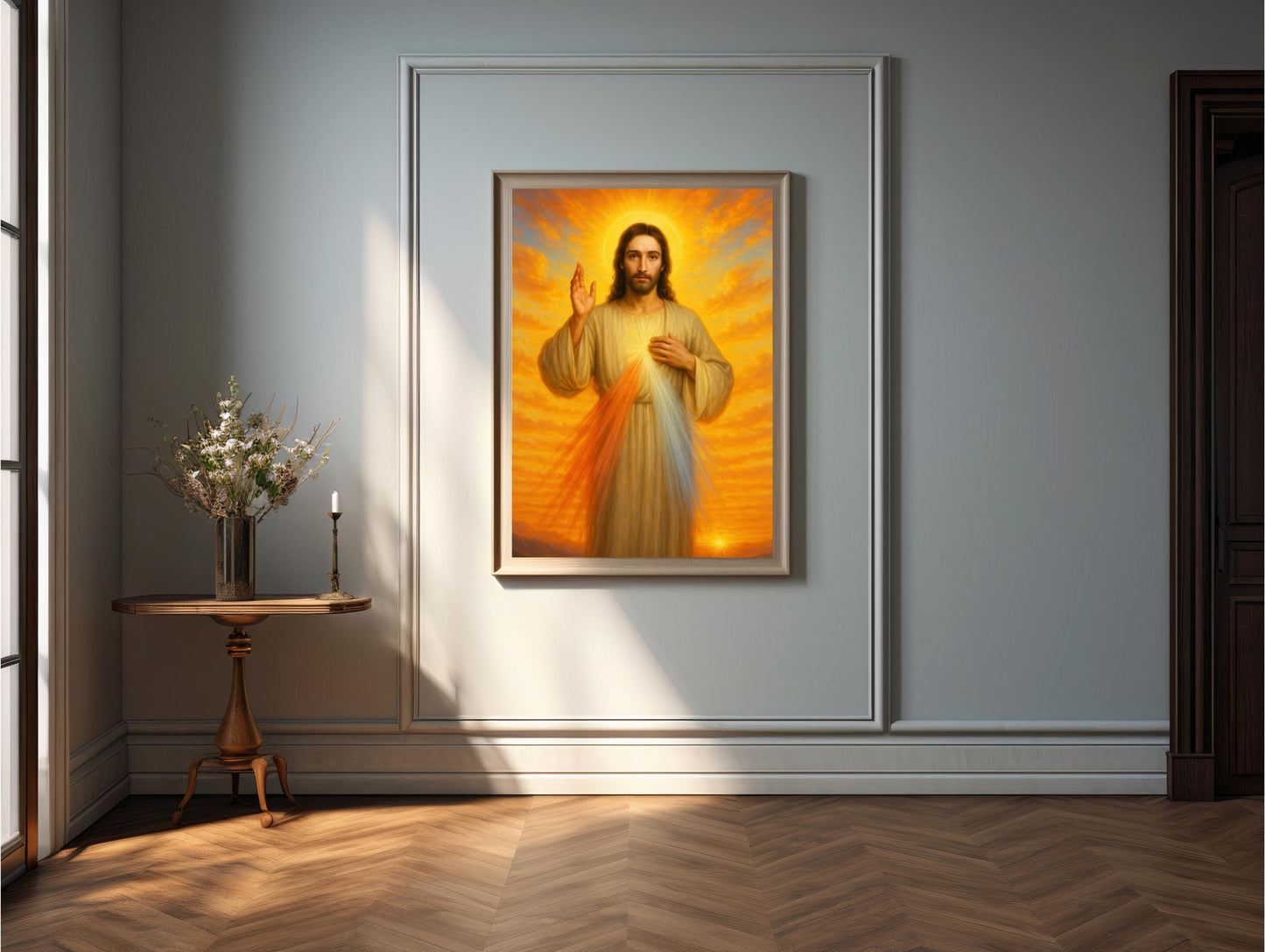 Divine Mercy Jesus Poster: Christian Wall Art Sunrise Poster ⬇️ Digital Download