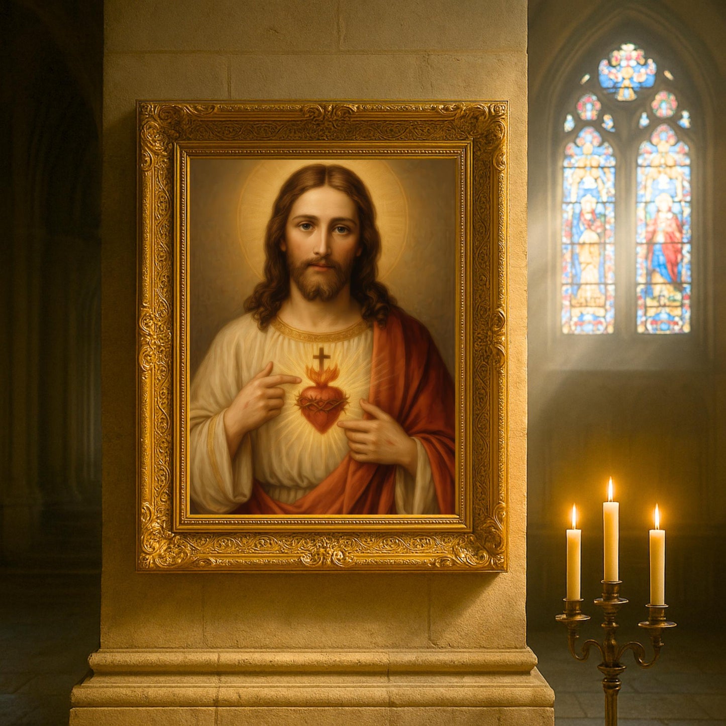 Jesus Sacred Heart Print: Catholic Christian Wall Art Home Decor, Faith Gift ⬇️ Digital Download