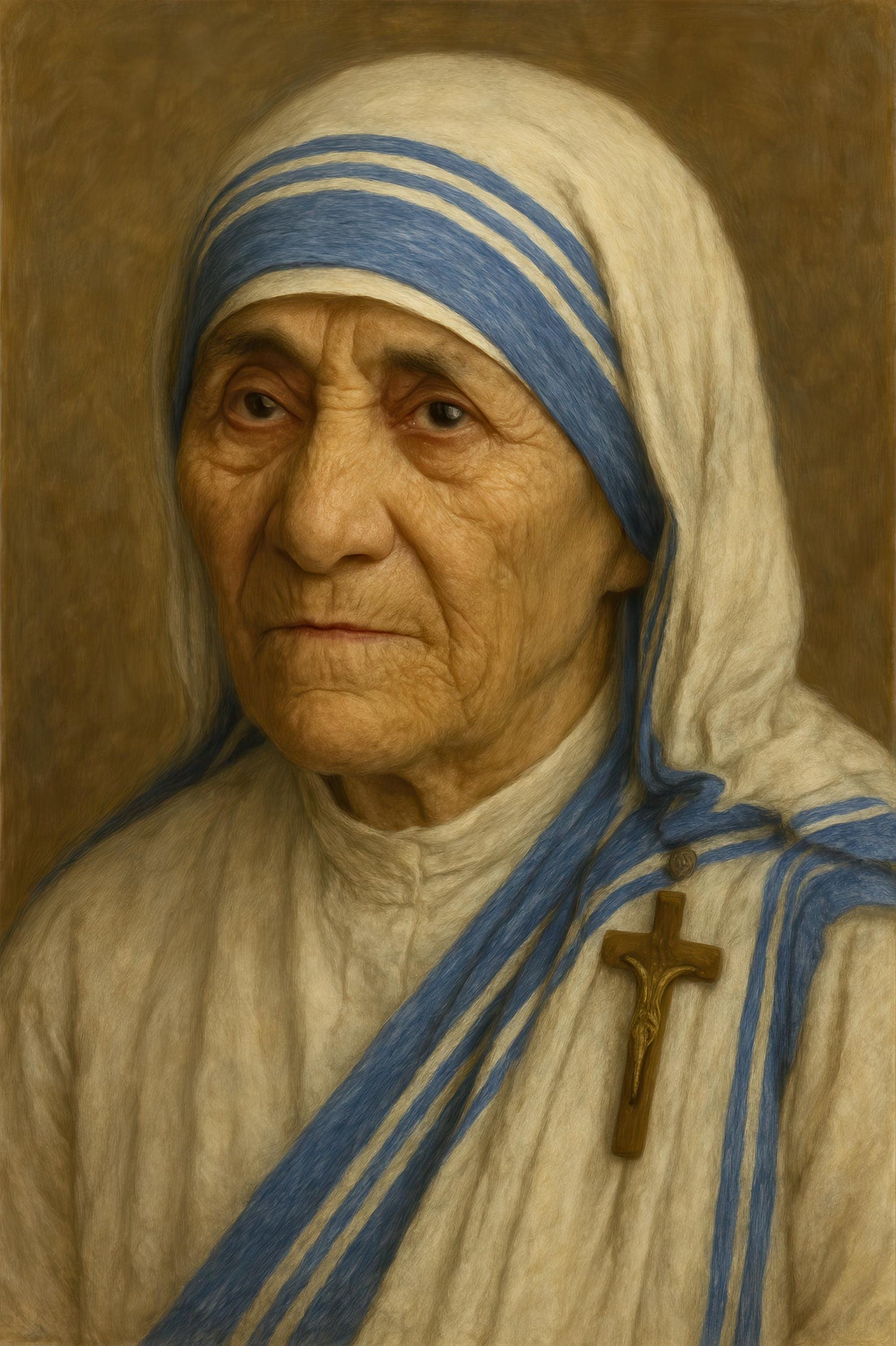Saint Teresa of Calcutta Portrait: Catholic Religious Christian Wall Art ⬇️ Digital Download