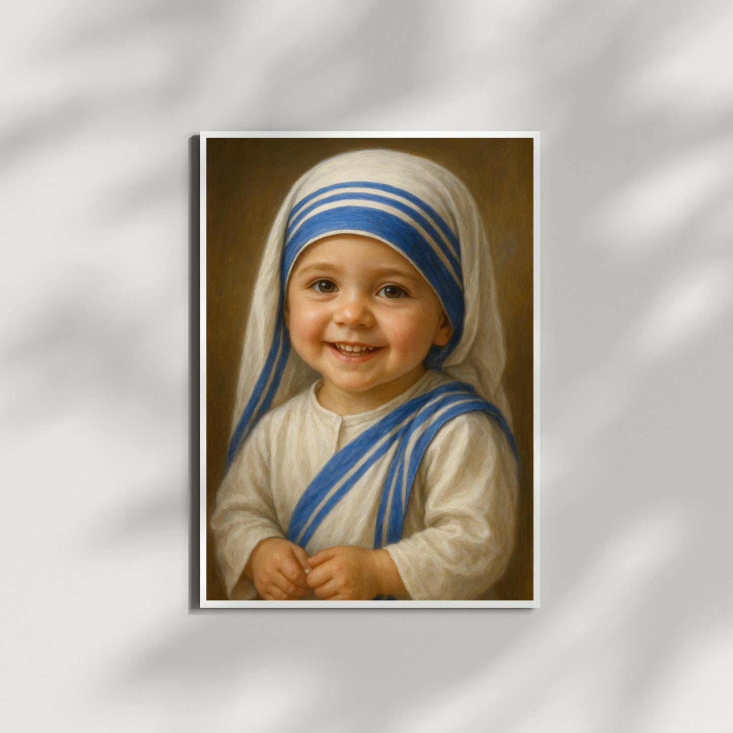 Saint Teresa Art Print: Baby Saint Teresa of Calcutta Catholic Nursery Art, Baptism, Baby Shower Gift ⬇️ Digital Download