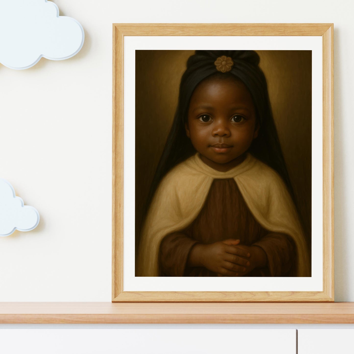 Saint Bakhita Art Print: Baby Saint Josephine Bakhita Catholic Nursery Decor, Baptism, Baby Shower Gift ⬇️ Digital Download