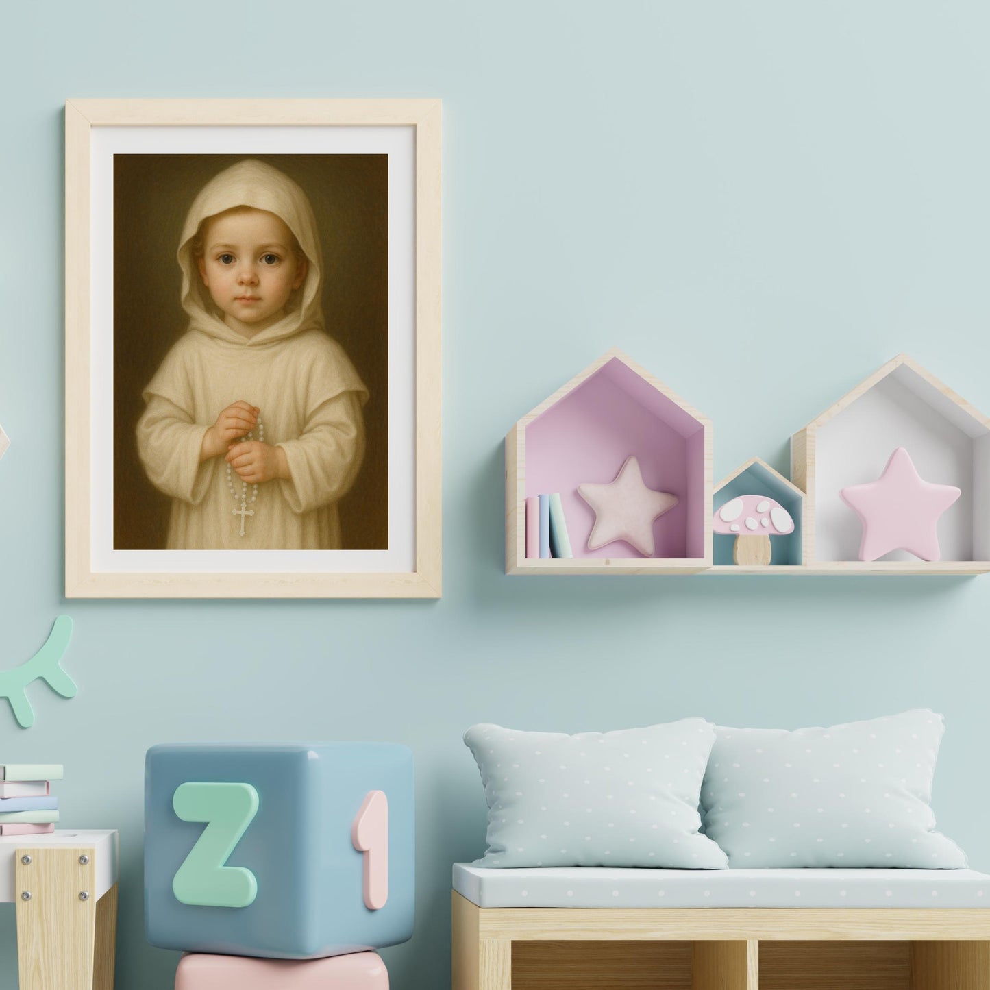 Saint Bruno Art Print: Baby Saint Catholic Nursery Decor, Baptism, Confirmation Gift, Home Decor ⬇️ Digital Download