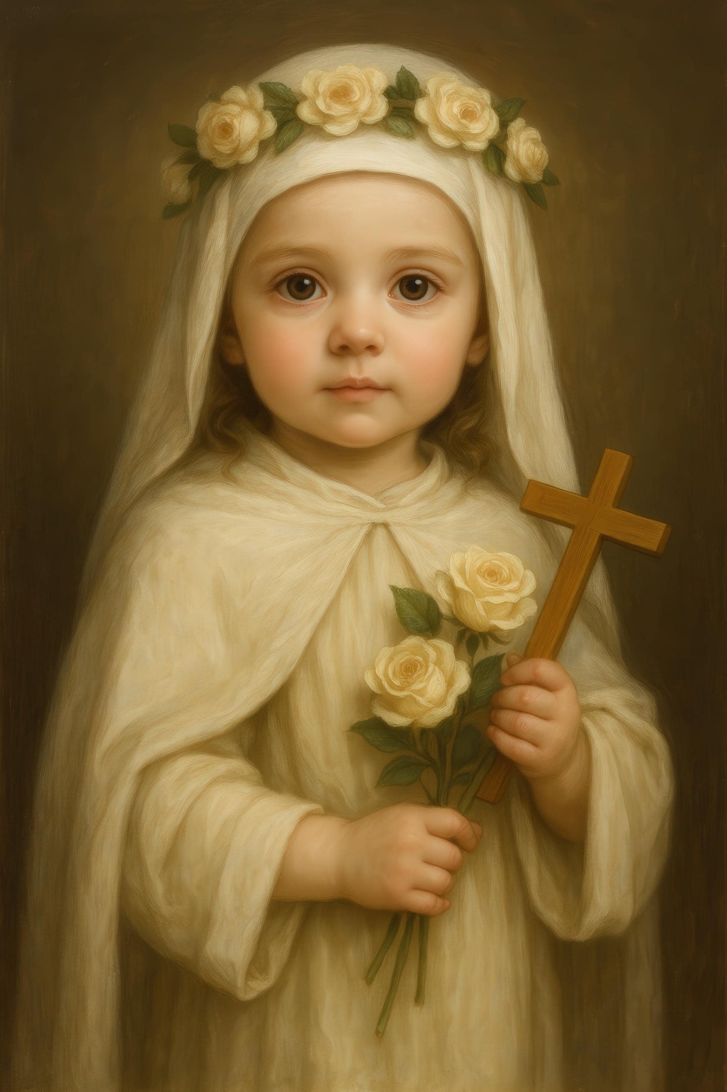 Saint Catherine Art Print: Baby Saint Catherine of Siena Catholic Nursery Decor, Baptism, Baby Shower Gift ⬇️ Digital Download