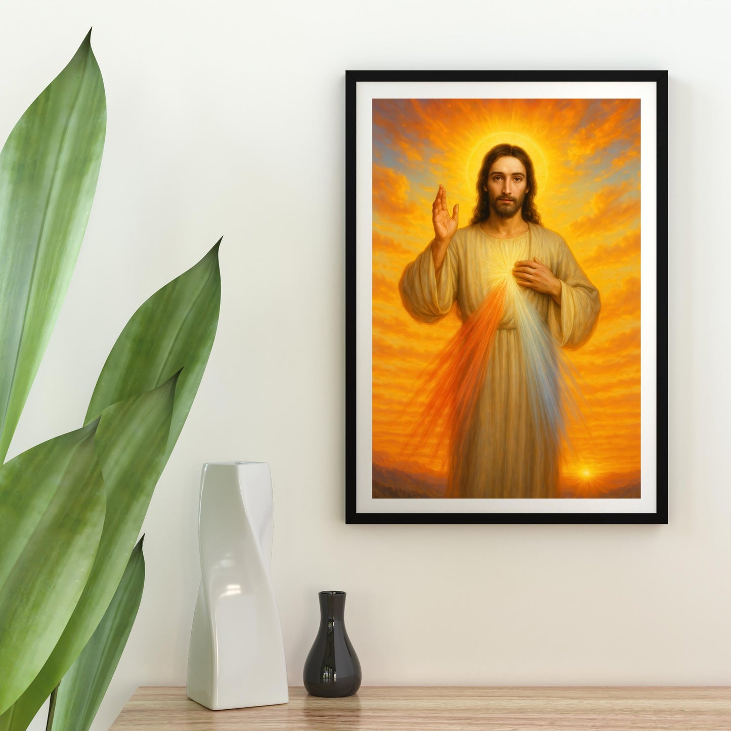 Divine Mercy Jesus Poster: Christian Wall Art Sunrise Poster ⬇️ Digital Download