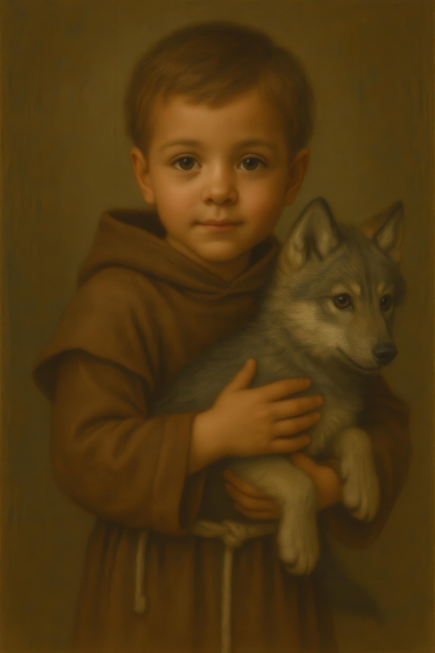 Saint Francis Art Print: Baby Saint Francis Catholic Nursery Decor, Animal Lover Gift, Baptism, Baby Shower Gift ⬇️ Digital Download