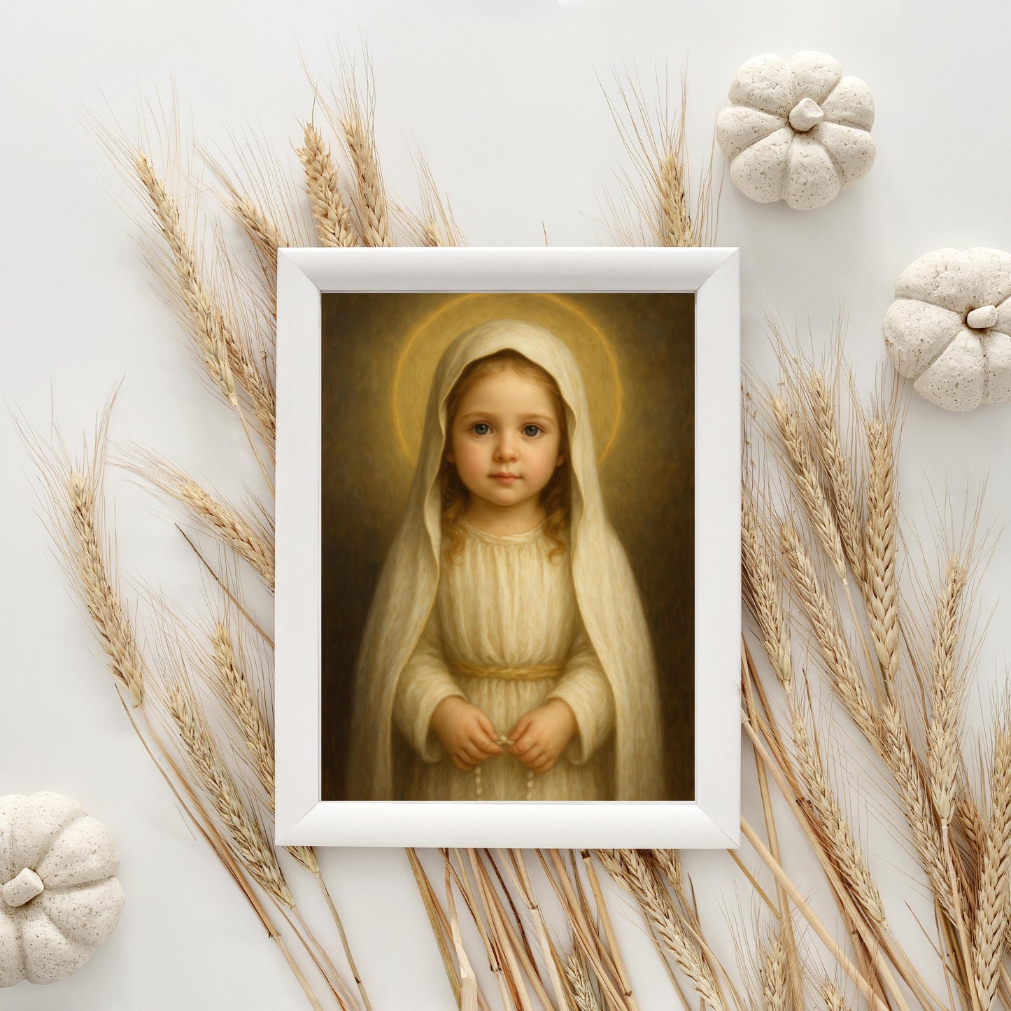 Saint Faustina Art Print: Baby Saint Faustina Catholic Nursery Decor, Divine Mercy, Baptism, Baby Shower Gift ⬇️ Digital Download
