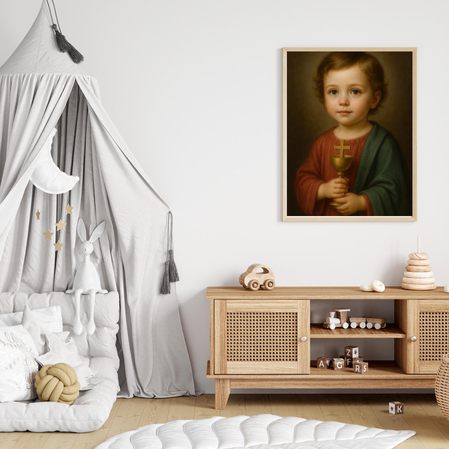 Saint John Print: Baby Saint John the Apostle Catholic Nursery Decor, Baptism Gift, Faith Family Home Decor ⬇️ Digital Download