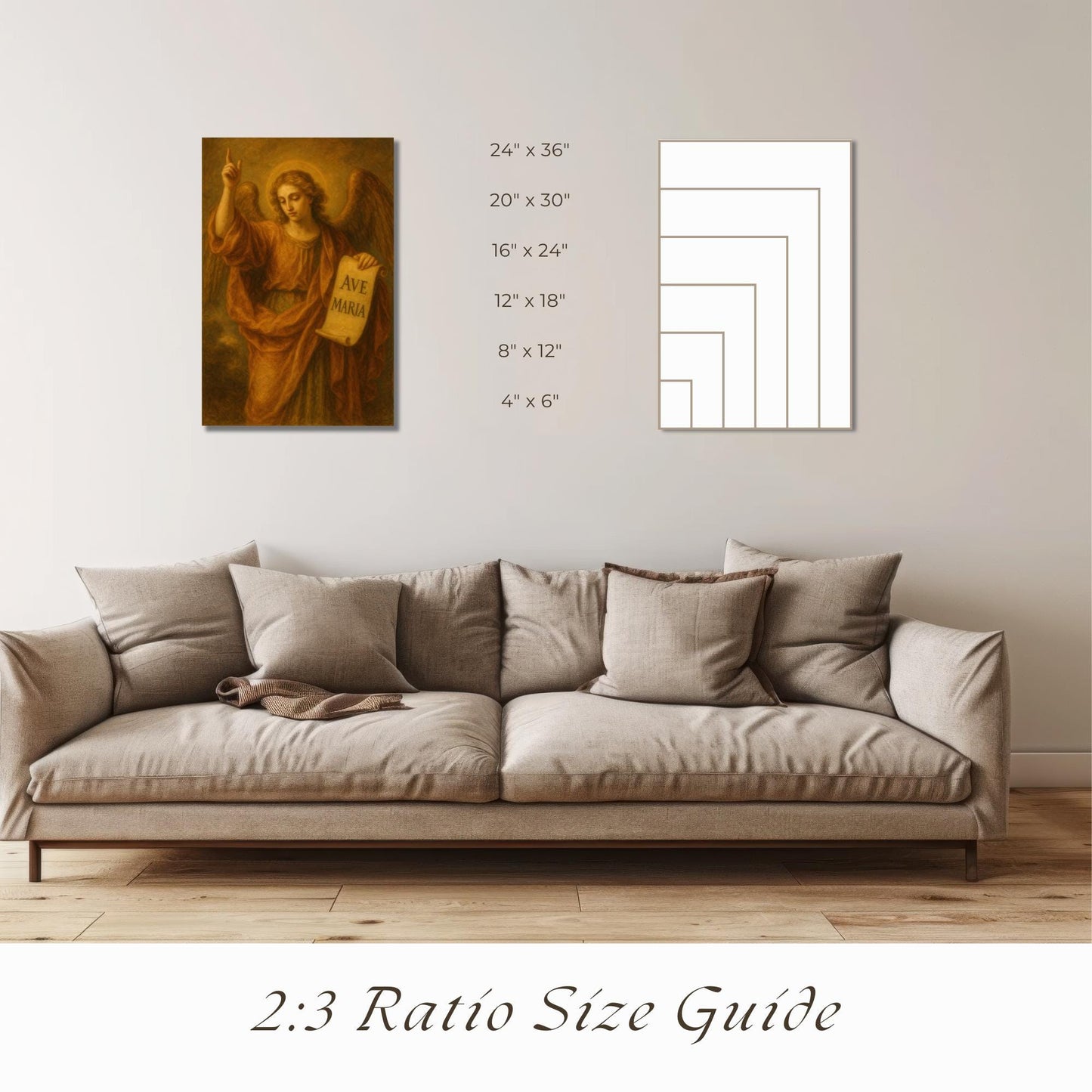 Archangel Gabriel Print: Religious Angelic Christian Wall Art ⬇️ Digital Download
