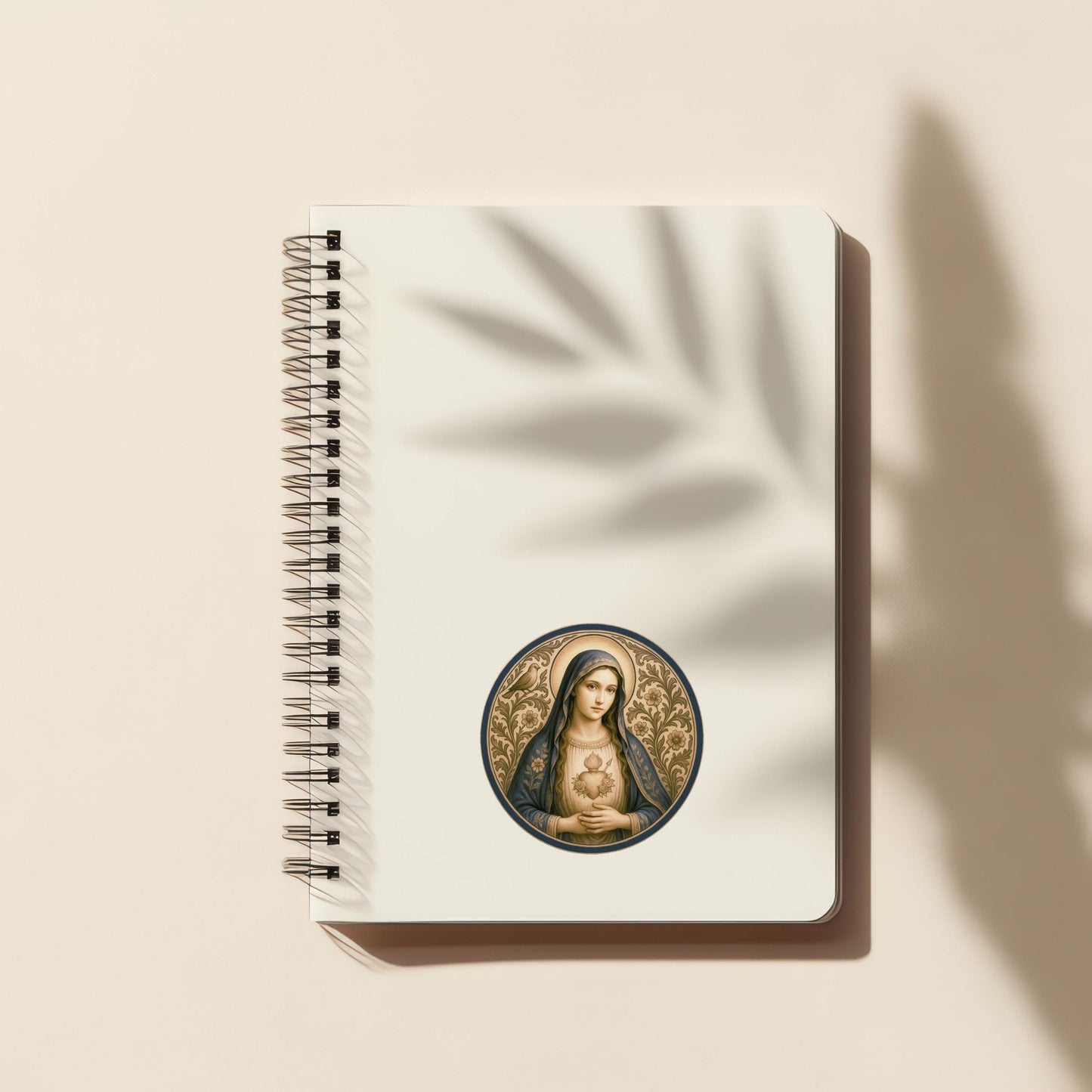 Virgin Mary Sticker | Religious Marian Devotional Sticker for Prayer, Journals, Laptops | Catholic Sacred Heart Holy Mother Decal Gift