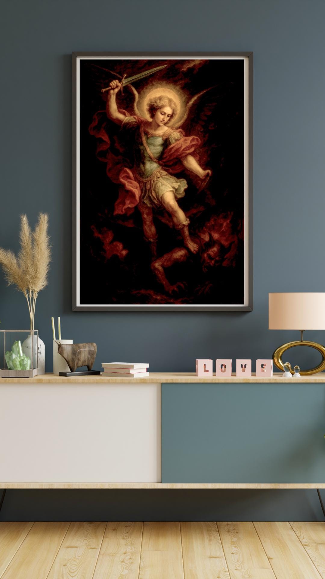 Archangel Michael Print: Catholic Warrior Christian Wall Art ⬇️ Digital Download