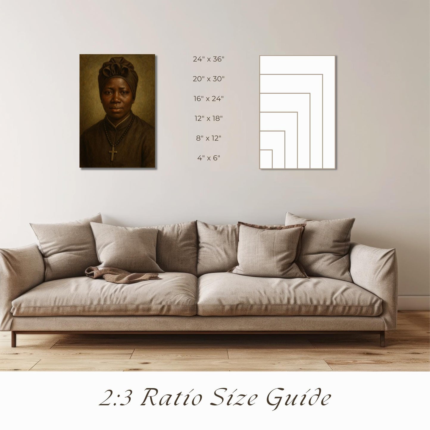 Saint Bakhita Portrait: Catholic Christian Wall Art, Christian Home Decor ⬇️ Digital Download