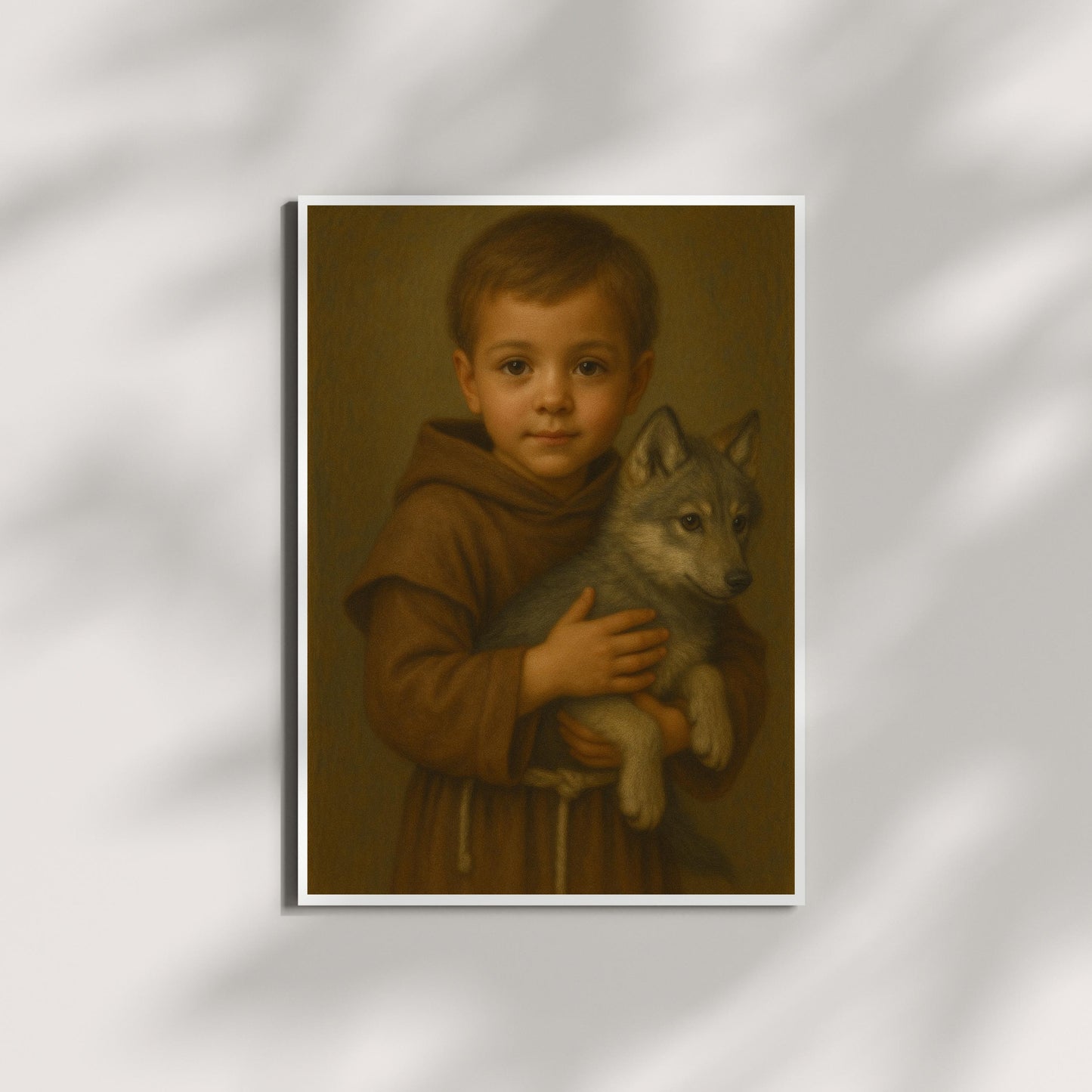 Saint Francis Art Print: Baby Saint Francis Catholic Nursery Decor, Animal Lover Gift, Baptism, Baby Shower Gift ⬇️ Digital Download
