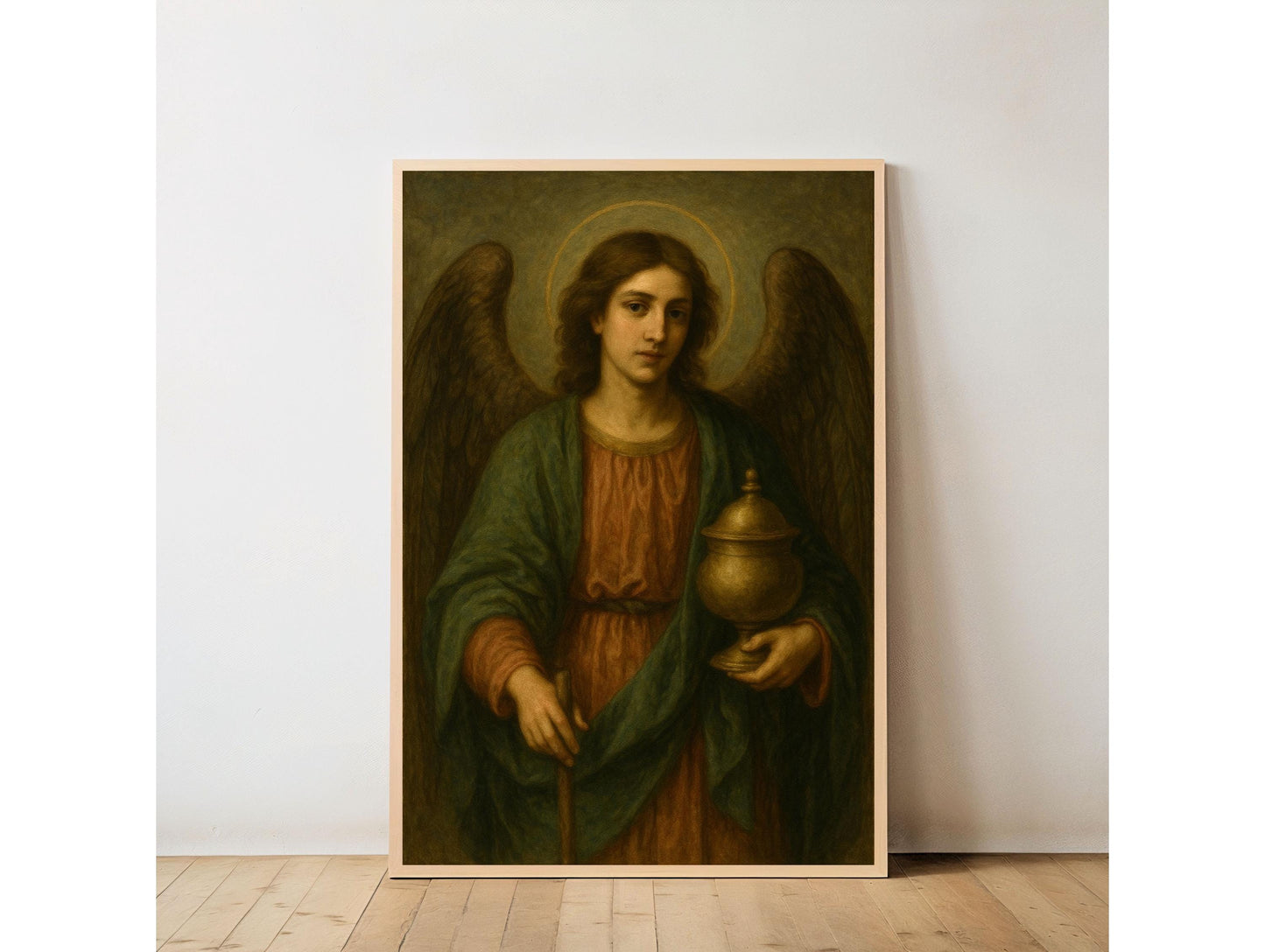 Archangel Raphael Print: Healing Angel Art, Religious Home Decor, Christian Wall Art ⬇️ Digital Download