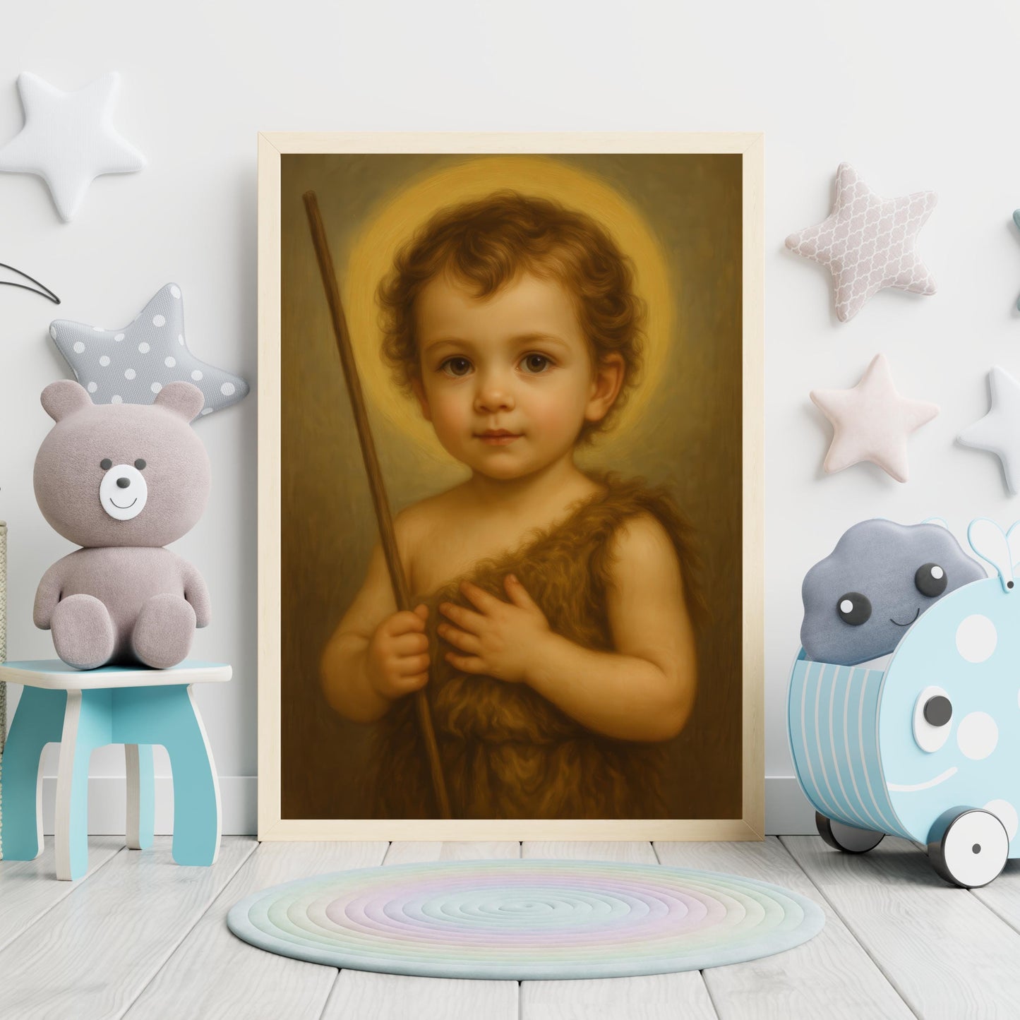 Impression Jean le Baptiste | Saint bébé | Décoration de chambre de bébé catholique | Cadeau de foi (Téléchargement numérique)