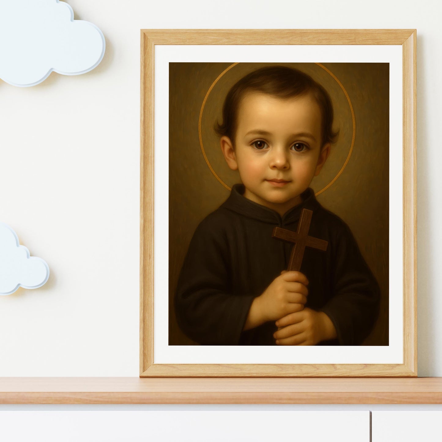 Saint John Art Print: Baby Saint John of the Cross Catholic Nursery Art, Baptism, Baby Shower Gift ⬇️ Digital Download