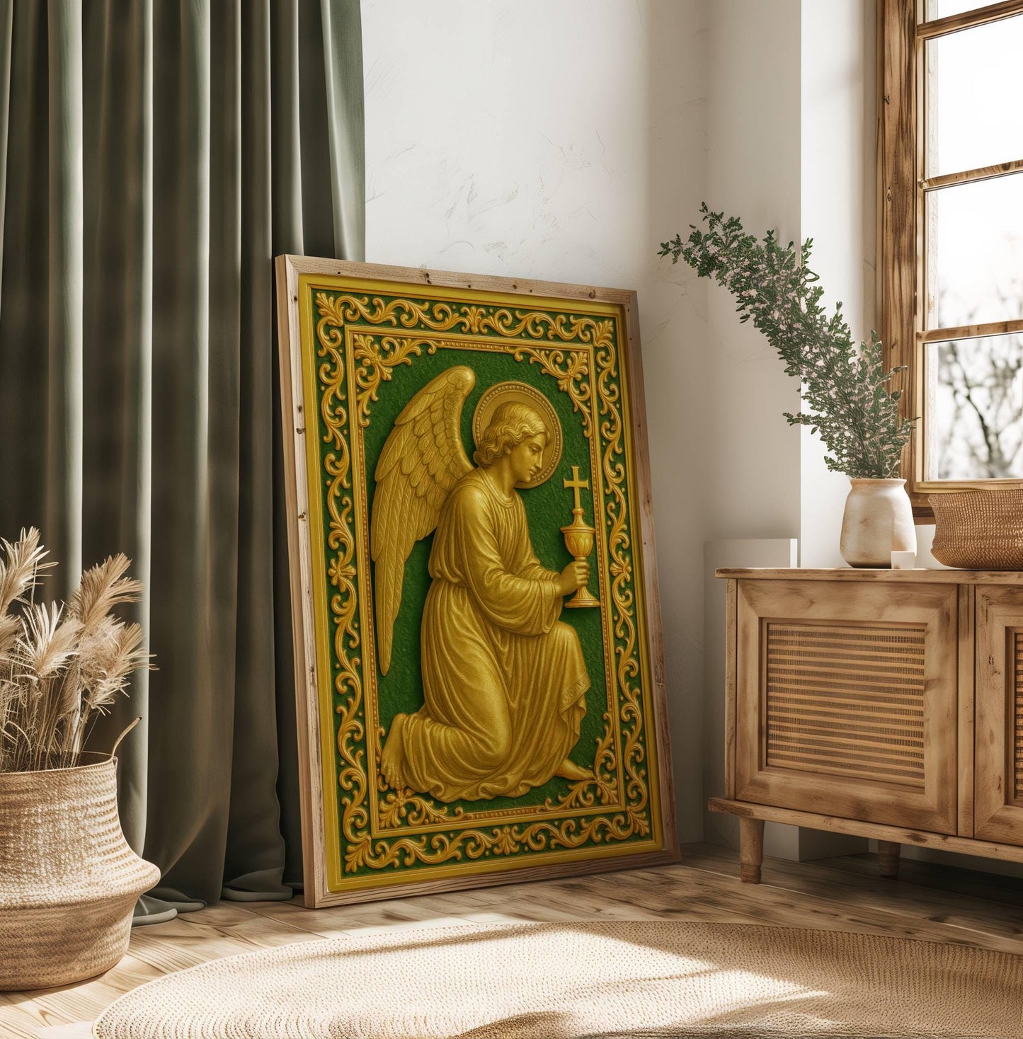 Guardian Angel Religious Art Print: Christian Wall Art Home Decor