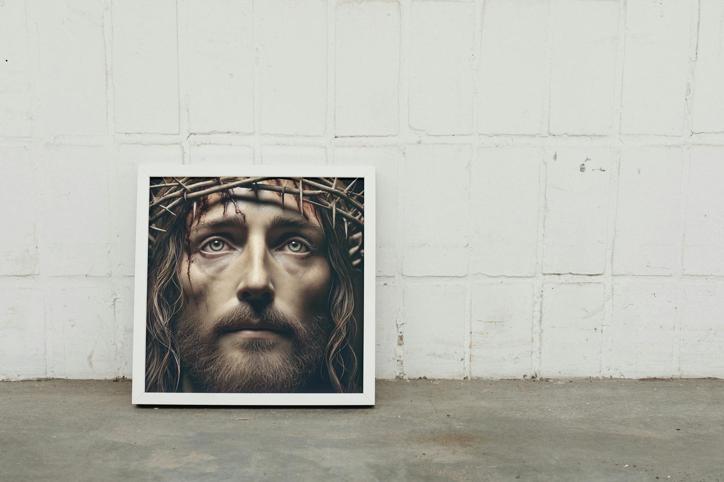 Christ Crown of Thorns Art: Religious Easter Gift Christian Wall Art ⬇️ Digital Download