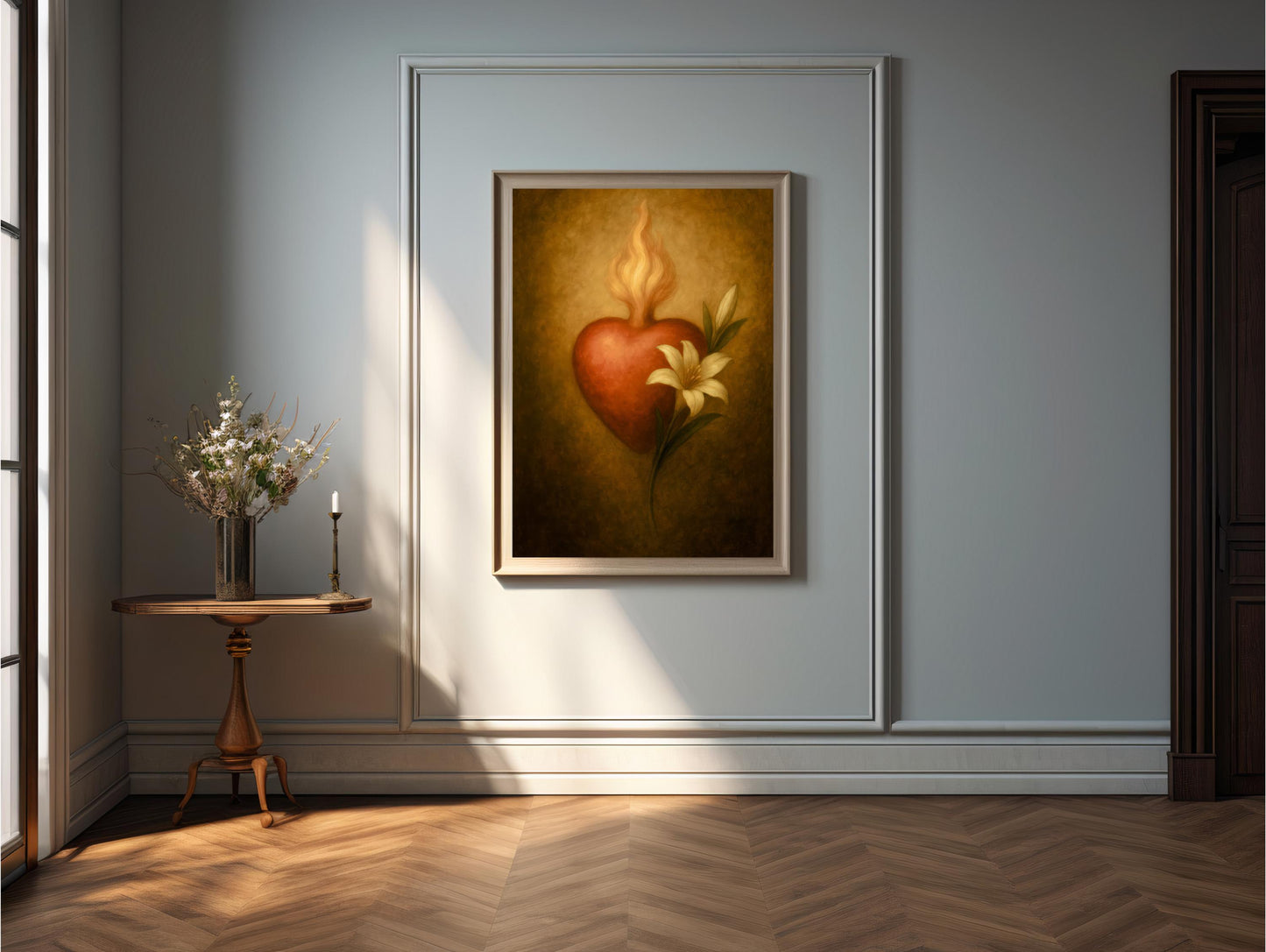 Saint Joseph Sacred Heart Print: Catholic Christian Wall Art Home Decor ⬇️ Digital Download