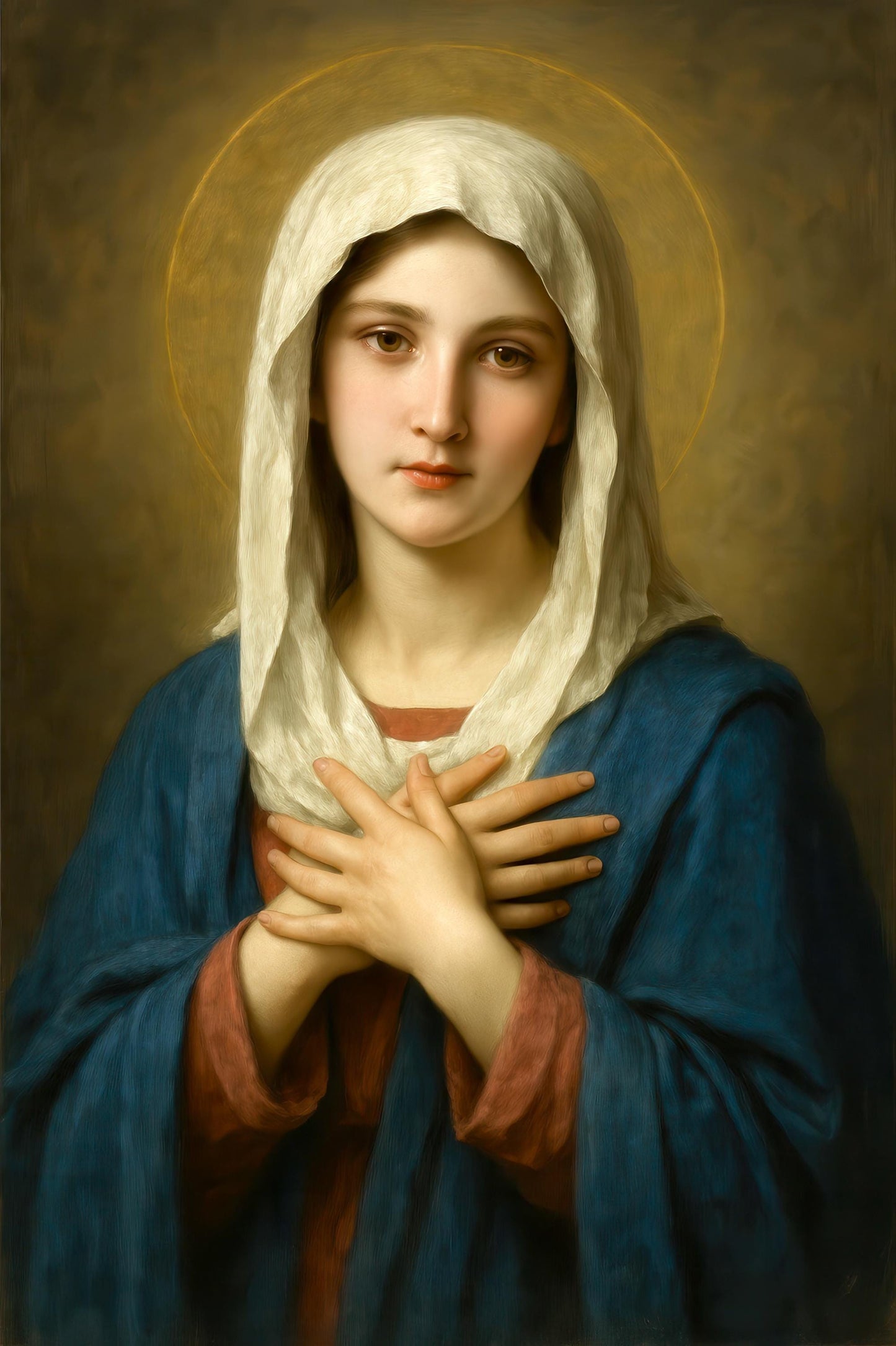 Virgin Mary Portrait: Catholic Christian Home Decor ⬇️ Digital Download