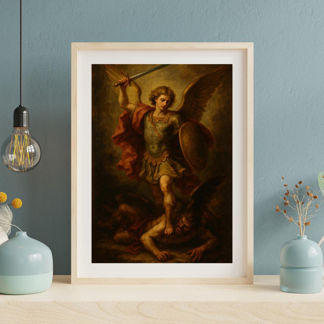 Archangel Michael Print: Angel Warrior Artwork ⬇️ Digital Download