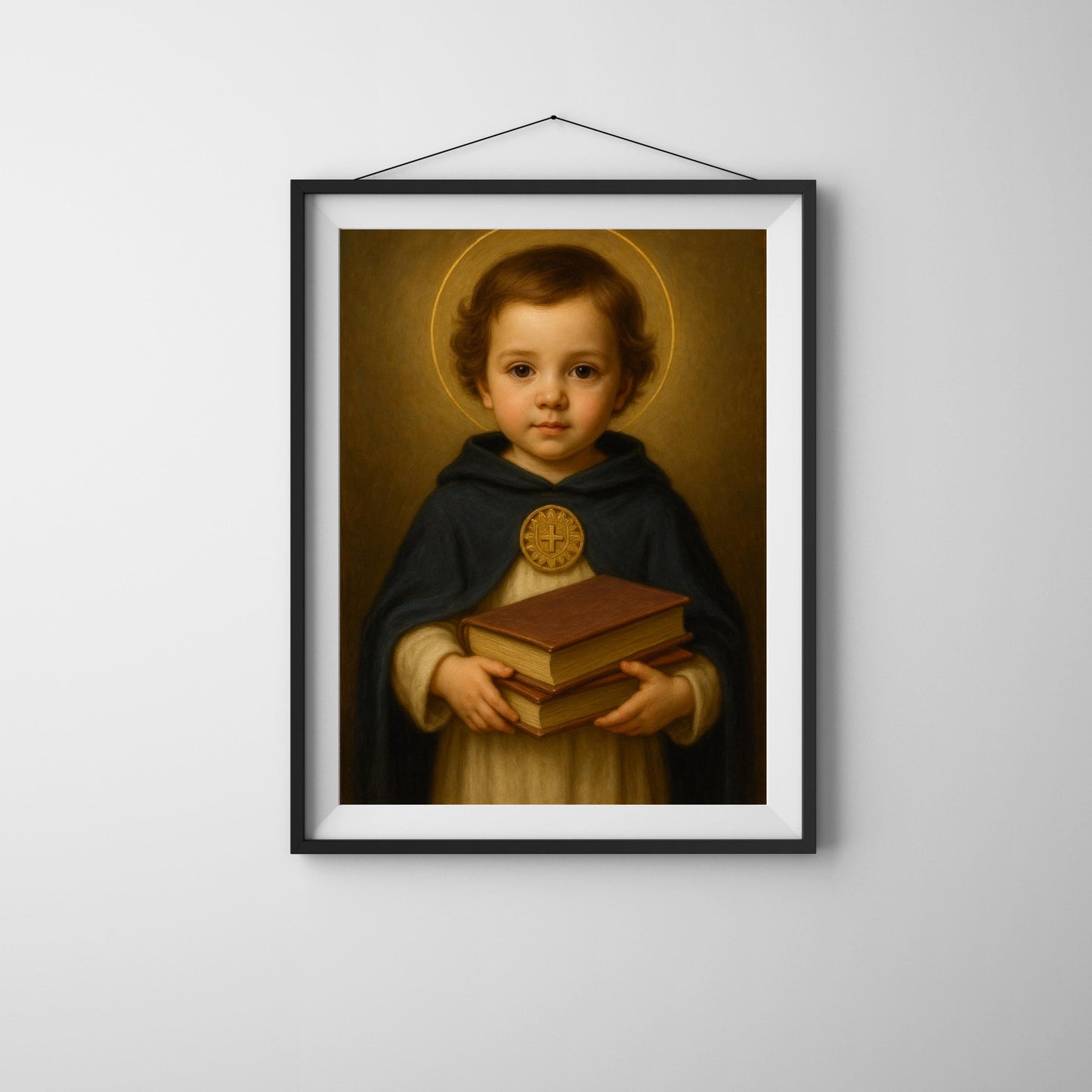 Thomas Aquinas Art Print: Baby Saint Thomas Aquinas Catholic Nursery Decor, Baptism, Baby Shower Faith Gift ⬇️ Digital Download