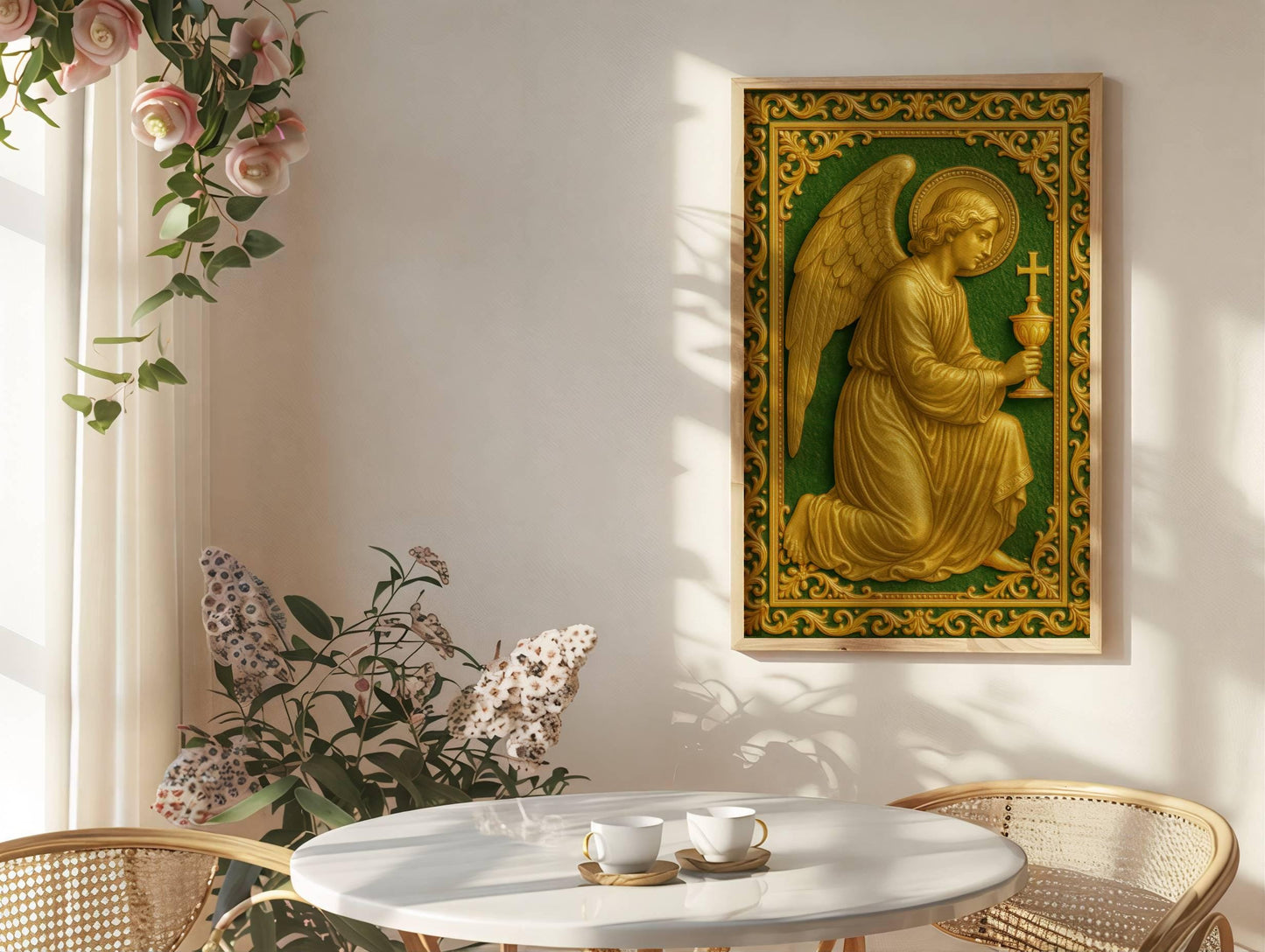 Guardian Angel Religious Art Print: Christian Wall Art Home Decor