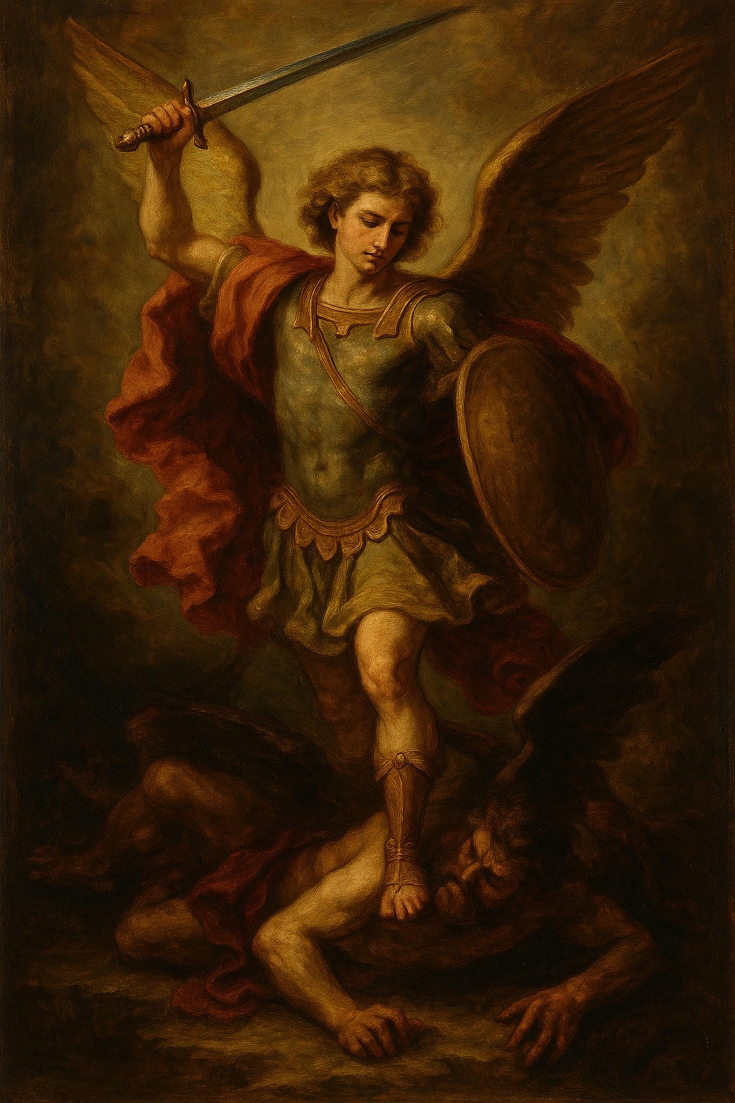 Archangel Michael Print: Angel Warrior Artwork ⬇️ Digital Download