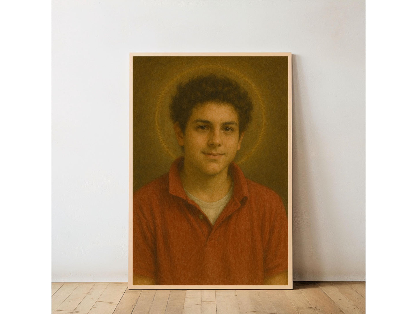 Saint Carlo Acutis Portrait: Modern Catholic Christian Art Print ⬇️ Digital Download