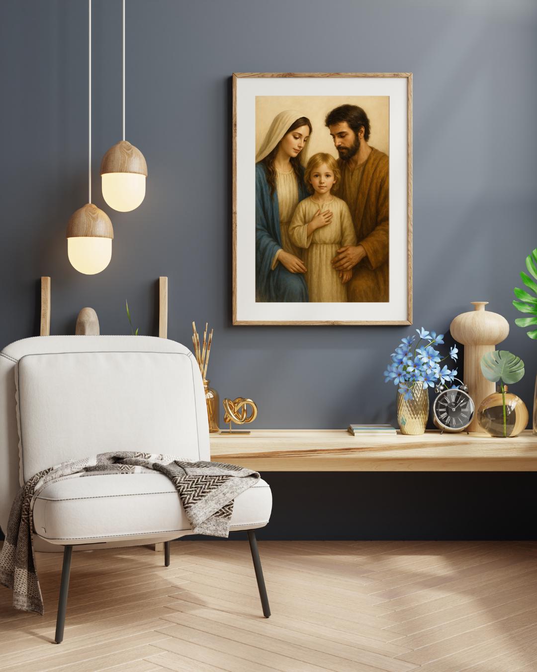 Holy Family Art Print: Catholic Christian Wall Art Home Decor ⬇️ Digital Download