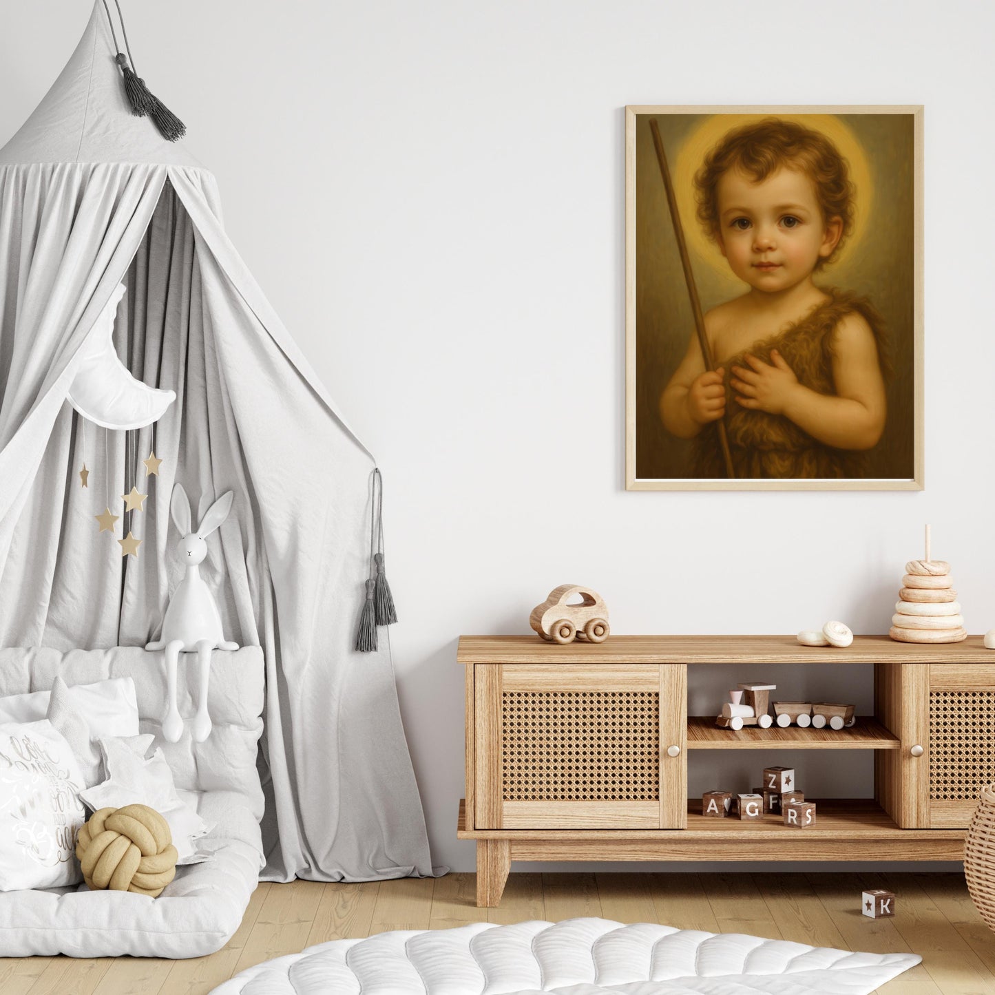 Impression Jean le Baptiste | Saint bébé | Décoration de chambre de bébé catholique | Cadeau de foi (Téléchargement numérique)