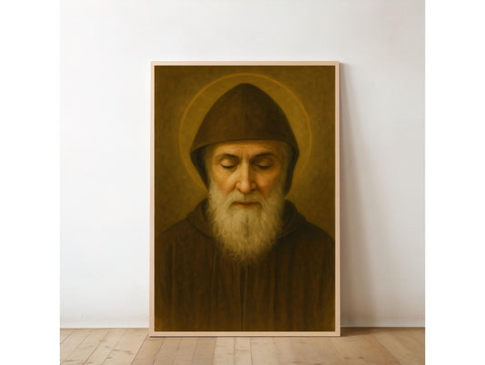 Saint Charbel Portrait: Maronite Monk Catholic Christian Wall Art ⬇️ Digital Download