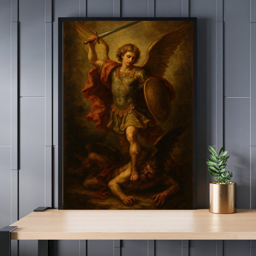 Archangel Michael Print: Angel Warrior Artwork ⬇️ Digital Download