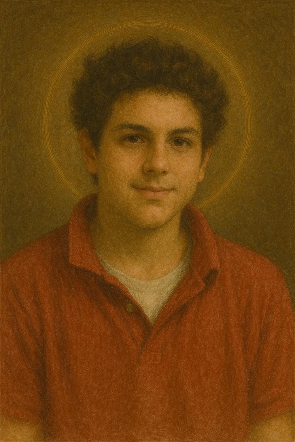 Saint Carlo Acutis Portrait: Modern Catholic Christian Art Print ⬇️ Digital Download